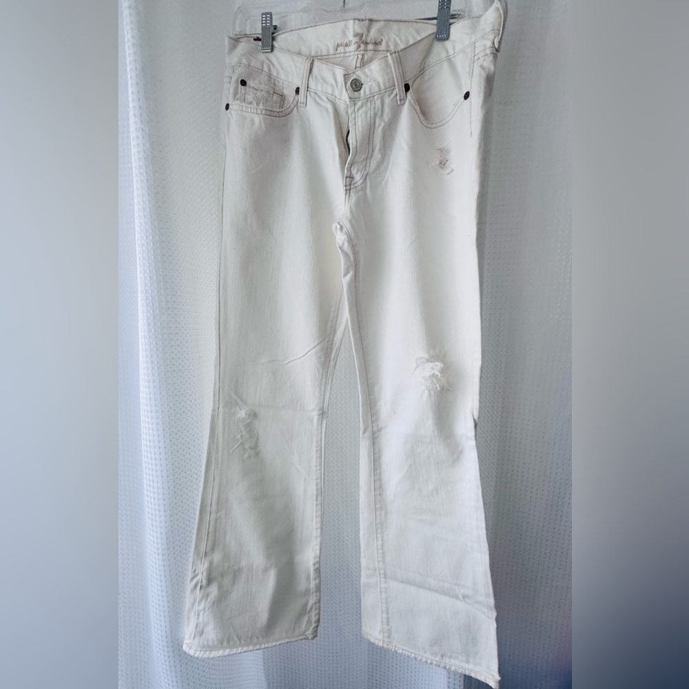 7 for all man kind, off white jeans